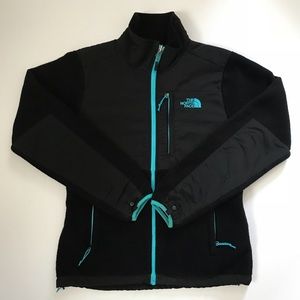 Northface Polartec Black Fleece Aqua Zipper